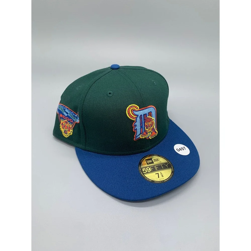 New Era 59FIFTY Detroit Tigers  Green Blue Cooperstown Fitted Hat‎ Men's 7-5/8